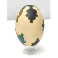 Gansen ei, met de hand geschilderd in plateel stijl
