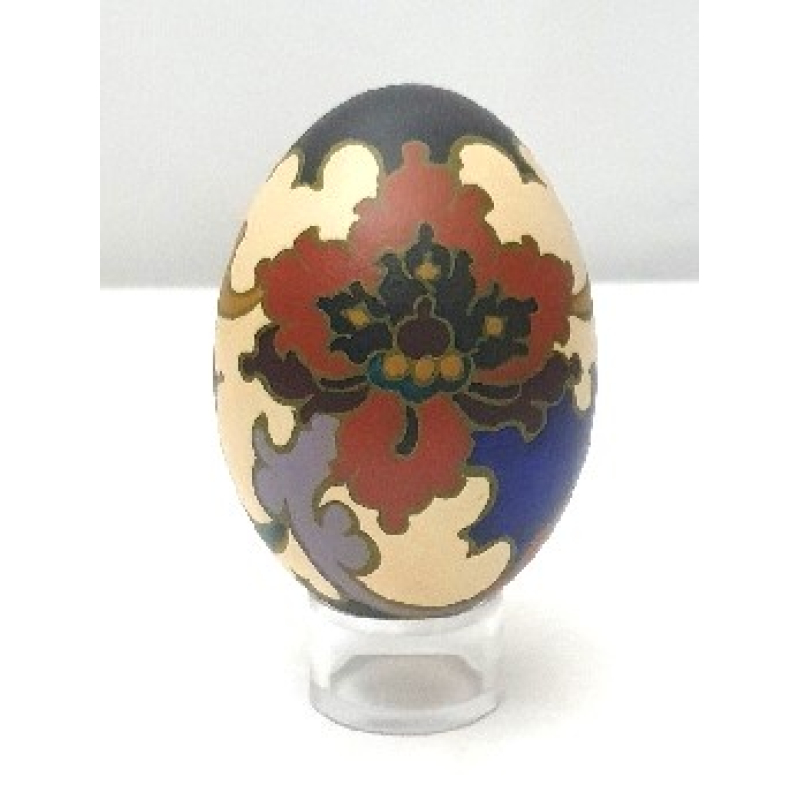 Gansen ei, met de hand geschilderd in plateel stijl