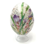 Cloisonné ei, wit met bloemen
