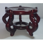 Chinese onderzetter, rood-bruin, op pootjes