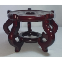 Chinese onderzetter, rood-bruin, op pootjes