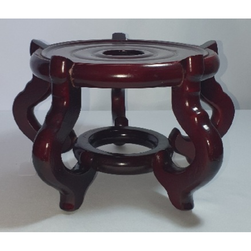 Chinese onderzetter, rood-bruin, op pootjes