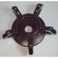 Chinese onderzetter, rood-bruin, op pootjes