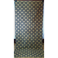 Batik doek, blauw, beige en crème