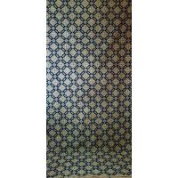 Batik doek, blauw, beige en crème