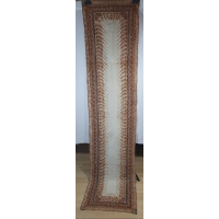 Batik doek, bruin, lichtblauw en crème