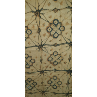 Batik doek, blauw en lichtbruin 