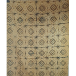 Batik doek, blauw en lichtbruin 