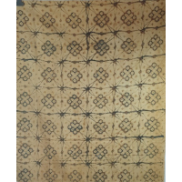 Batik doek, blauw en lichtbruin 