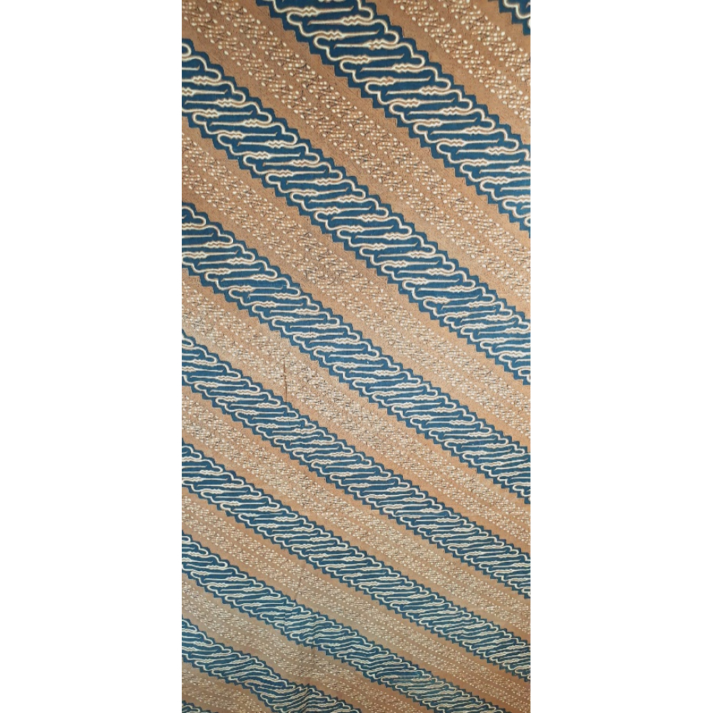 Batik doek, bruin, blauw en crème