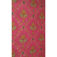 Batik doek, rood, bruin, zwart en crème