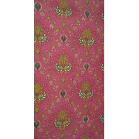 Batik doek, rood, bruin, zwart en crème