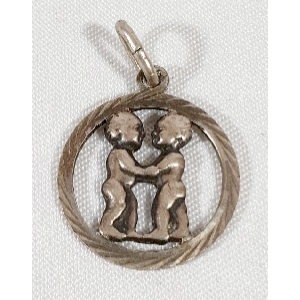 Zilveren hanger (800) sterrenbeeld tweeling