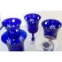 Blauw Boheemse glazen (5 stuks)