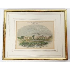 Ingekleurde gravure - London and Birmingham Railway -