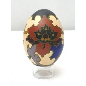 Gansen ei, met de hand geschilderd in plateel stijl