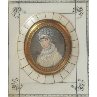 Portret dame in ivoren lijstje (voor 1947)