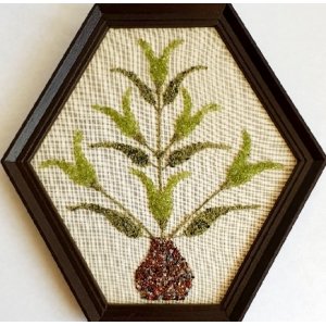 Wandversiering met halfedelstenen en/of edelstenen