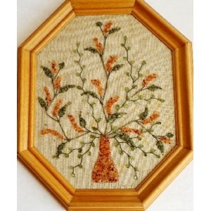 Wandversiering met halfedelstenen en/of edelstenen