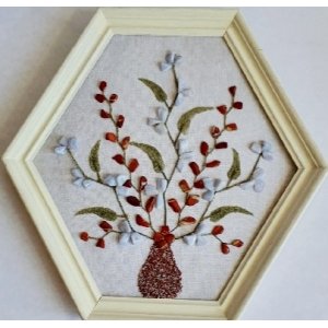 Wandversiering met halfedelstenen en/of edelstenen