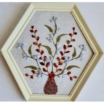 Wandversiering met halfedelstenen en/of edelstenen