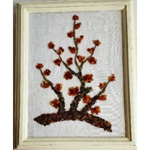 Wandversiering met halfedelstenen en/of edelstenen