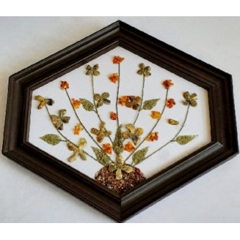 Wandversiering met halfedelstenen en/of edelstenen