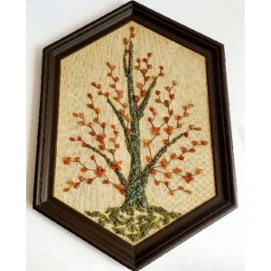 Wandversiering met halfedelstenen en/of edelstenen