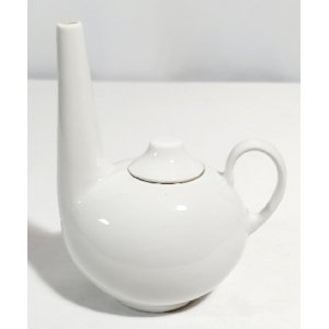 Keramiek wit olielampje, gemerkt