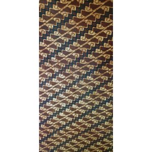 Batik doek, bruin, zwart en beige