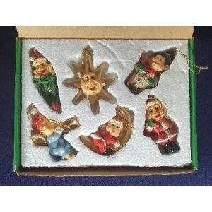 Laafse kerstversiering, 6 Kerstboomhangers in doos