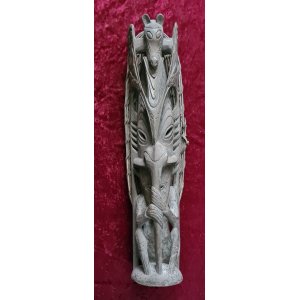 Demon beeldhouwwerk, Angoram, Papoea-Nieuw-Guinea