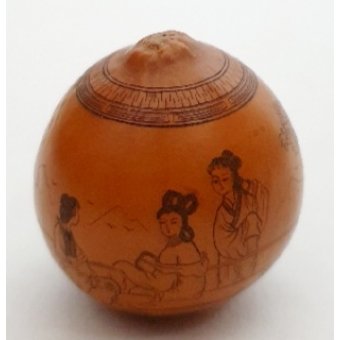 Chinees beschilderde pit van vrucht