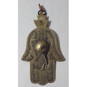 Messing Oosters amulet met oog