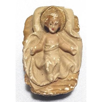 Jezus in krib, gemerkt 